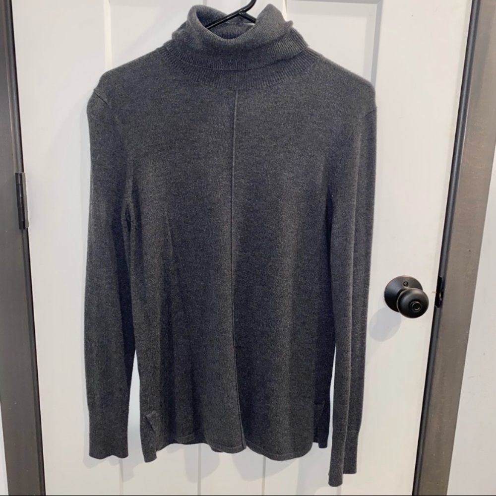 Heather Gray Turtleneck Sweater